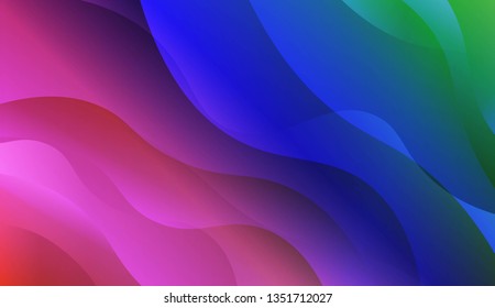 Wavy Background. For Creative Templates, Cards, Color Covers Set. Vector Illustration with Color Gradient