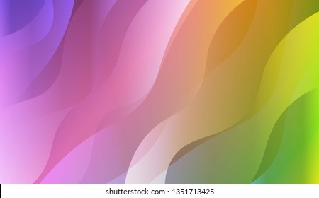 Wavy Background. For Creative Templates, Cards, Color Covers Set. Vector Illustration with Color Gradient