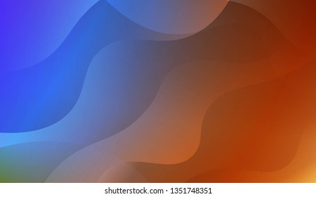 Wavy Background. For Creative Templates, Cards, Color Covers Set. Vector Illustration with Color Gradient