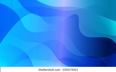 Wavy Background. Design For Cover Page, Poster, Banner Of Websites. Vector Illustration with Color Gradient