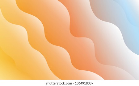 Wavy Background. For Design Flyer, Banner, Landing Page. Vector Illustration with Color Gradient