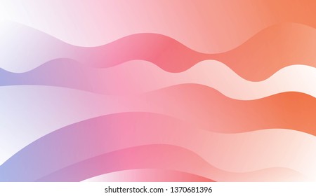 Wavy Background. For Design Flyer, Banner, Landing Page. Vector Illustration with Color Gradient