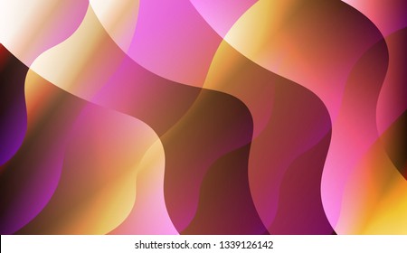 Wavy Background. For Design, Presentation, Business. Vector Illustration with Color Gradient.
