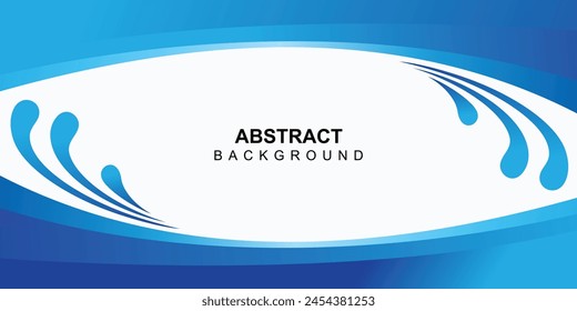 Wavy background design vector in blue gradation color