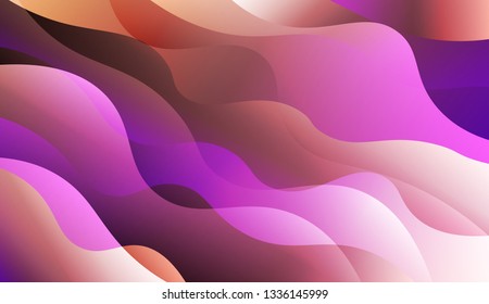 Wavy Background. Design For Your Header Page, Ad, Poster, Banner. Vector Illustration with Color Gradient.