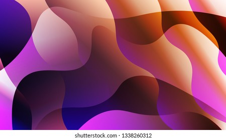 Wavy Background. Design For Your Header Page, Ad, Poster, Banner. Vector Illustration with Color Gradient.