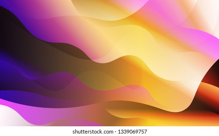 Wavy Background. Design For Your Header Page, Ad, Poster, Banner. Vector Illustration with Color Gradient.