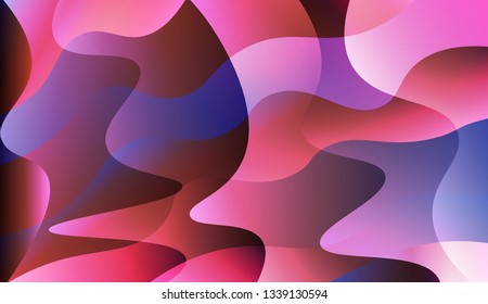 Wavy Background. Design For Your Header Page, Ad, Poster, Banner. Vector Illustration with Color Gradient.