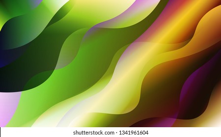 Wavy Background. Design For Your Header Page, Ad, Poster, Banner. Vector Illustration with Color Gradient.