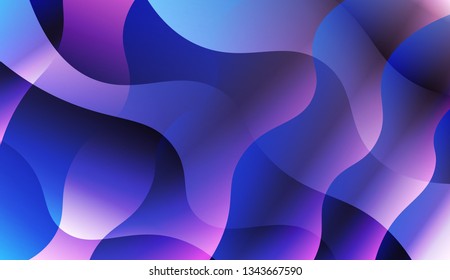 Wavy Background. Design For Your Header Page, Ad, Poster, Banner. Vector Illustration with Color Gradient.