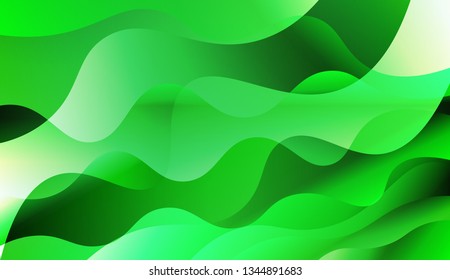 Wavy Background. Design For Your Header Page, Ad, Poster, Banner. Vector Illustration with Color Gradient.