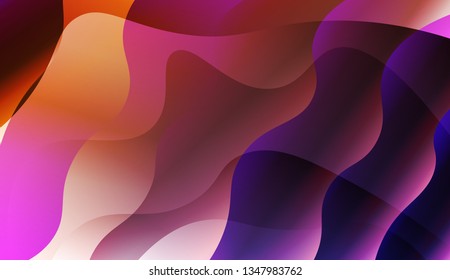 Wavy Background. Design For Your Header Page, Ad, Poster, Banner. Vector Illustration with Color Gradient.
