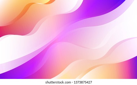 Wavy Background. For Flyer, Brochure, Booklet And Websites Design Vector Illustration with Color Gradient