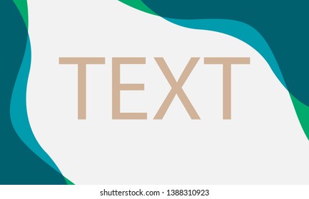 wavy background frame in green and blue colors