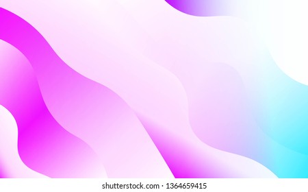 Wavy Background. For Futuristic Ad, Booklets. Vector Illustration with Color Gradient