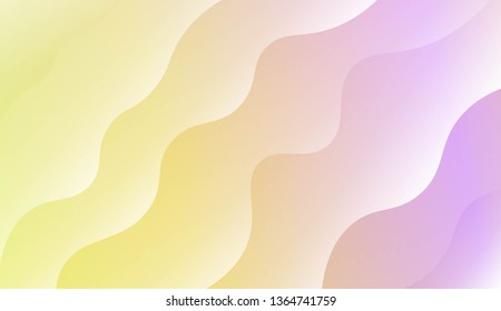 Wavy Background. For Futuristic Ad, Booklets. Vector Illustration with Color Gradient