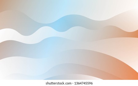 Wavy Background. For Futuristic Ad, Booklets. Vector Illustration with Color Gradient