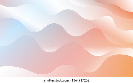 Wavy Background. For Futuristic Ad, Booklets. Vector Illustration with Color Gradient