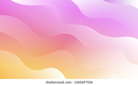 Wavy Background. For Futuristic Ad, Booklets. Vector Illustration with Color Gradient