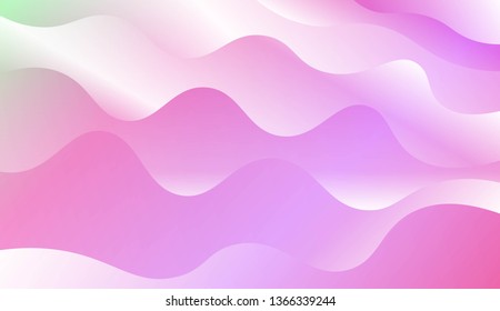 Wavy Background. For Futuristic Ad, Booklets. Vector Illustration with Color Gradient