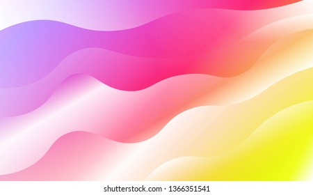 Wavy Background. For Futuristic Ad, Booklets. Vector Illustration with Color Gradient
