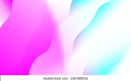 Wavy Background. For Futuristic Ad, Booklets. Vector Illustration with Color Gradient