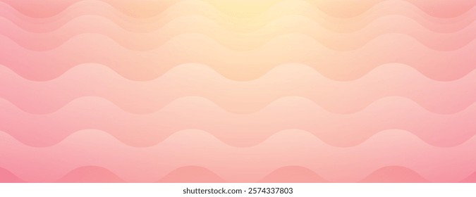 A wavy background with a gradient style, featuring soft pink and yellow hues. The background has a smooth, flowing texture with pink and yellow tones. Minimal abstract wavy gradient vector background