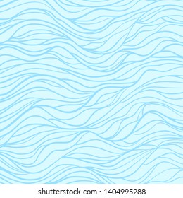 Wavy background. Hand drawn abstract waves. Stripe texture with many lines. Waved pattern