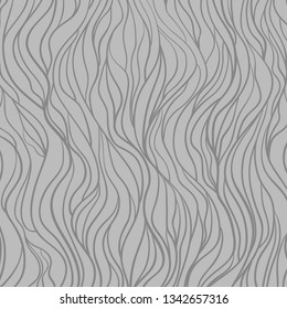 Wavy background. Hand drawn waves. Abstract wallpaper on surface. Stripe texture with many lines. Waved pattern. Line art. Black and white illustration