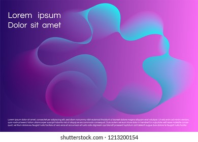 Wavy background for landing concept. Abstract twisted smooth shape. Landing page template vector illustration. Minimal geometric background. Dynamic shape composition Eps10 vector in purple violet
