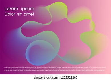 Wavy background for landing concept. Abstract twisted smooth shape. Landing page template vector illustration. Minimal geometric background. Dynamic shape composition Eps10 vector in pink