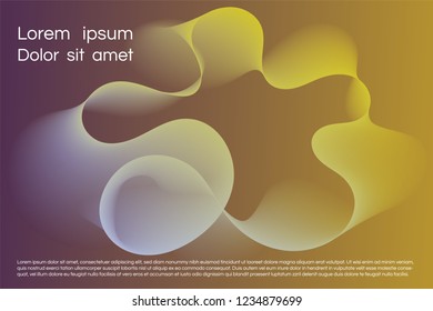 Wavy background for landing concept. Abstract twisted smooth shape. Landing page template vector illustration. Minimal geometric background. Dynamic shape composition Eps10 vector