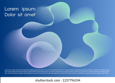 Wavy background for landing concept. Abstract twisted smooth shape. Landing page template vector illustration. Minimal geometric background. Dynamic shape composition Eps10 vector