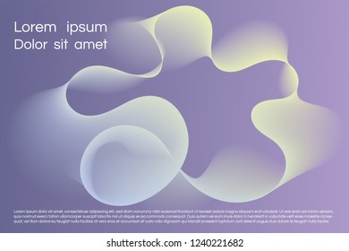 Wavy background for landing concept. Abstract twisted smooth shape. Landing page template vector illustration. Minimal geometric background. Dynamic shape composition Eps10 vector