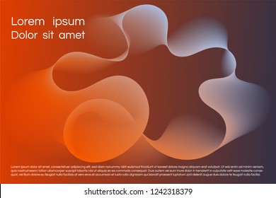 Wavy background for landing concept. Abstract twisted smooth shape. Landing page template vector illustration. Minimal geometric background. Dynamic shape composition Eps10 vector