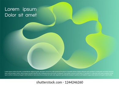 Wavy background for landing concept. Abstract twisted smooth shape. Landing page template vector illustration. Minimal geometric background. Dynamic shape composition Eps10 vector