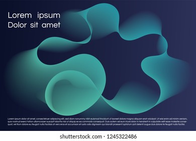 Wavy background for landing concept. Abstract twisted smooth shape. Landing page template vector illustration. Minimal geometric background. Dynamic shape composition Eps10 vector