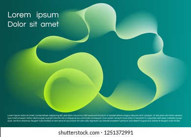 Wavy background for landing concept. Abstract twisted smooth shape. Landing page template vector illustration. Minimal geometric background. Dynamic shape composition Eps10 vector