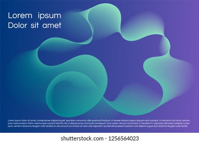 Wavy background for landing concept. Abstract twisted smooth shape. Landing page template vector illustration. Minimal geometric background. Dynamic shape composition Eps10 vector