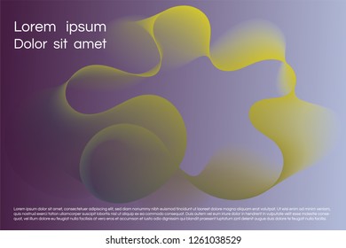 Wavy background for landing concept. Abstract twisted smooth shape. Landing page template vector illustration. Minimal geometric background. Dynamic shape composition Eps10 vector