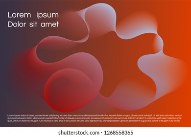 Wavy background for landing concept. Abstract twisted smooth shape. Landing page template vector illustration. 