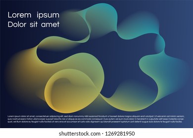 Wavy background for landing concept. Abstract twisted smooth shape. Landing page template vector illustration. Minimal geometric background. Dynamic shape composition Eps10 vector