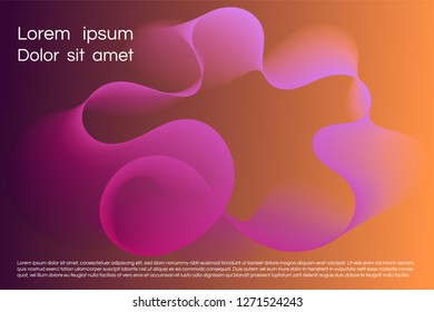 Wavy background for landing concept. Abstract twisted smooth shape. Landing page template vector illustration. Minimal geometric background. Dynamic shape composition Eps10 vector