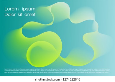 Wavy background for landing concept. Abstract twisted smooth shape. Landing page template vector illustration. Minimal geometric background. Dynamic shape composition Eps10 vector