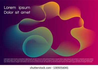Wavy background for landing concept. Abstract twisted smooth shape. Landing page template vector illustration. Minimal geometric background. Dynamic shape composition Eps10 vector in blue, magenta