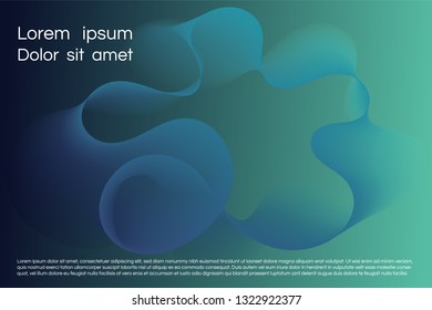 Wavy background for landing concept. Abstract twisted smooth shape. Landing page template vector illustration. Minimal geometric background. Dynamic shape composition Eps10 vector