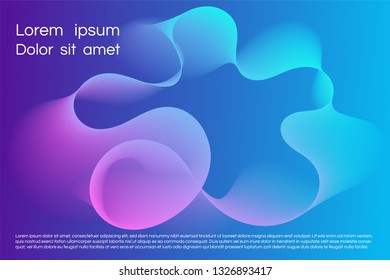 Wavy background for landing concept. Abstract twisted smooth shape. Landing page template vector illustration. Minimal geometric background. Dynamic shape composition Eps10 vector
