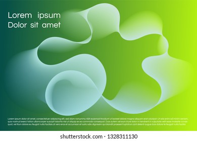 Wavy background for landing concept. Abstract twisted smooth shape. Landing page template vector illustration. Minimal geometric background. Dynamic shape composition Eps10 vector