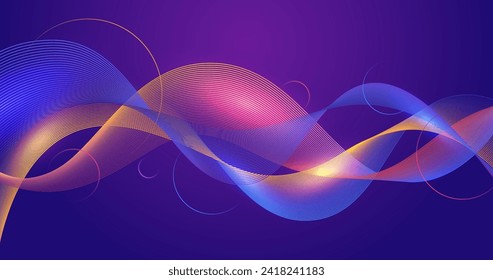 Wavy background layers curvy light vector design in eps 10