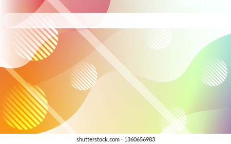 Wavy Background with Lines, Circle. For Cover Page, Landing Page, Banner. Vector Illustration.